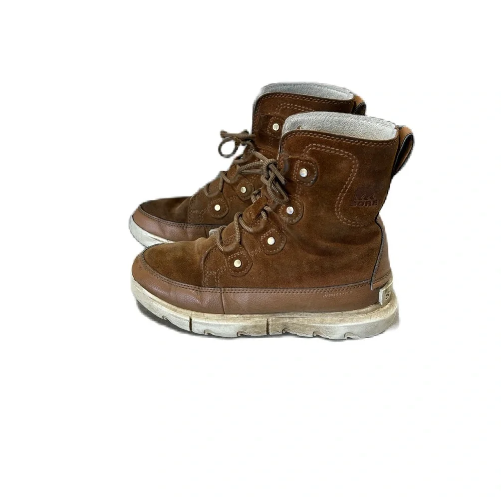 Sorel Kids Explorer Lace Boot Sz 3 Leather Waterproof Outdoor
